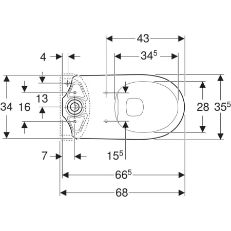 VAS WC PE PARDOSEALA SELNOVA RIMFREE PENTRU REZERVOARE APARENTE ,EVACUARE ORIZONTALA